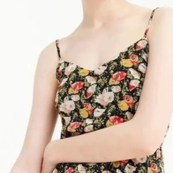 J. Crew Mercantile Preppy Feminine Spaghetti Strap Sweet Pea Floral Maxi Dress 4 - Picture 7 of 16